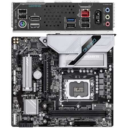 Материнская плата Gigabyte H810M Gaming WIFI6 H810 Soc-1851 2xDDR5, 4xSATA3, RAID, 1хM.2, 1xPCI-E16x, 2xUSB3.2, DP, HDMI, WiFI, Glan, mATX