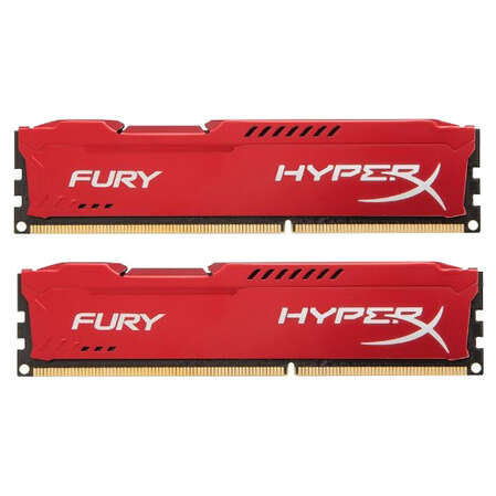 Модуль памяти DIMM 16Gb 2x8Gb KIT DDR3 PC15000 1866MHz Kingston HyperX Fury Red Series (HX318C10FRK2/16)