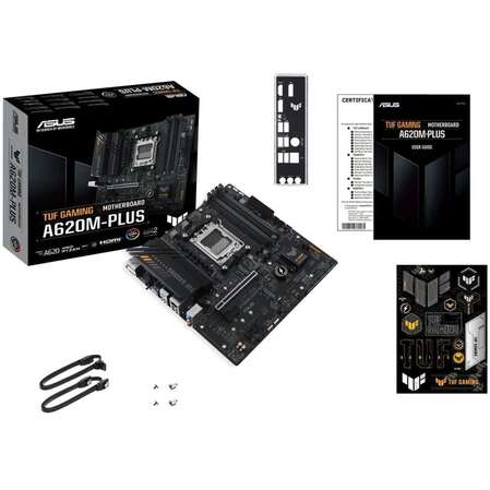 Материнская плата ASUS TUF Gaming A620M-Plus A620 Socket AM5 4xDDR5, 4xSATA3, 2xM.2, 1xPCI-E16x, 2xUSB3.2, 2xDP, HDMI, 2.5Glan, mATX
