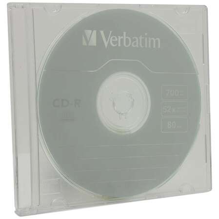 Оптический диск CDR диск Verbatim DL 700Mb 52x Slimcase