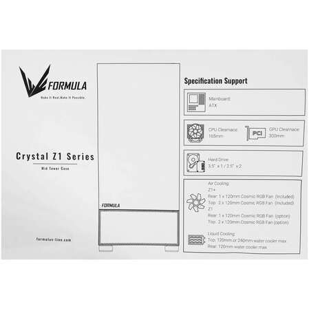 Корпус ATX Miditower Formula Crystal Z1 Black