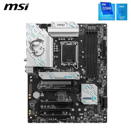 Материнская плата MSI B760 Gaming Plus WiFi DDR4 B760 Socket-1700 4xDDR4, 4xSATA3, RAID, 2xM.2, 5xPCI-E16x, 2xUSB3.2, 1xUSB3.2 Type C DP, HDMI, WiFi 2.5Glan, ATX
