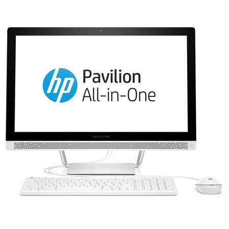 Моноблок HP Pavilion 24-b235ur 24'' FullHD Core i3 7100T/4Gb/1Tb+8Gb SSD/DVD/Kb+m/DOS White