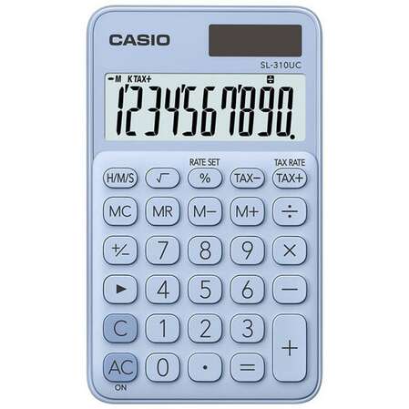 Калькулятор Casio SL-310UC-LB-S-EC светло-голубой 10-разр.