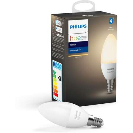 Умная лампочка Philips Hue White 5.5W B39 E14 1 шт.