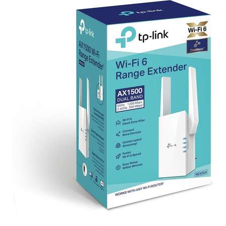 Повторитель Wi-Fi TP-LINK RE505X Wi-Fi6 802.11ax 1500ax