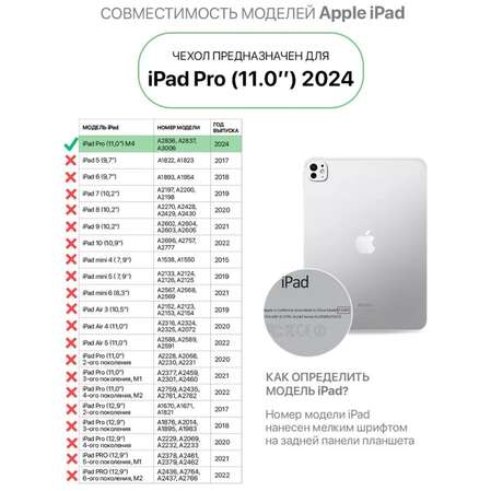Чехол для Apple iPad Pro 2024 11.0" Zibelino Tablet черный