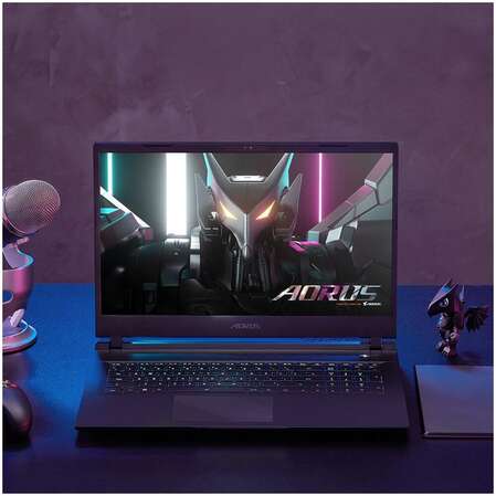 Ноутбук Gigabyte Aorus 17 9SF Core i5 12500H/16Gb/512Gb SSD/NV RTX4070 8Gb/17.3" FullHD/DOS Black