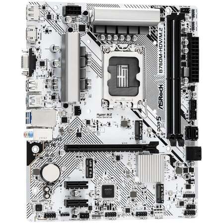 Материнская плата ASRock B760M-HDV/M.2 B760 Socket-1700 2xDDR5, 4xSATA3, RAID, 2xM.2, 1xPCI-E16x, 3xUSB3.2, 1xUSB3.2 Type C, D-Sub, DP, HDMI, 2.5Glan, mATX