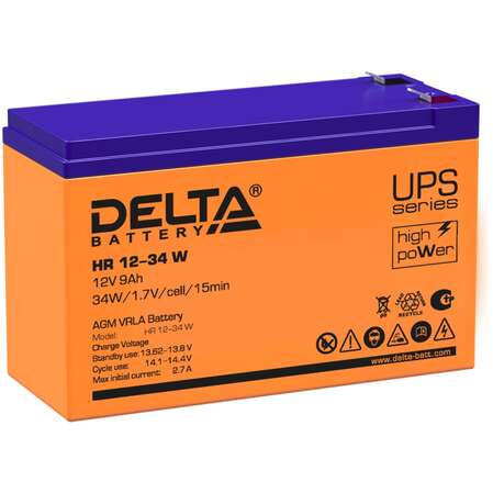 Батарея Delta HR 12-34W 12V 9Ah Battary replacement APC rbc17, rbc24, rbc110, rbc115, rbc116, rbc124, rbc133 )