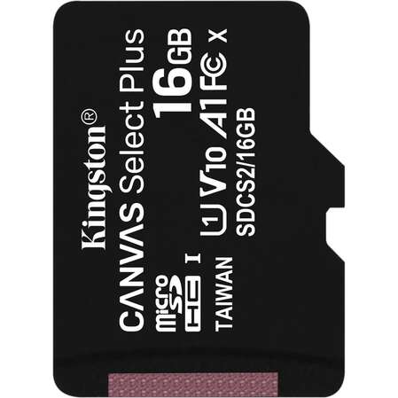 Карта памяти Micro SecureDigital 16Gb Kingston Canvas Select Plus SDHC class 10 UHS-I (DCS2/16GBSP)