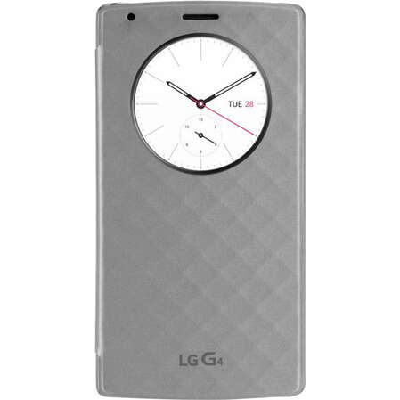 Чехол для LG H818 G4 QuickCircle CFR-100C серебристый