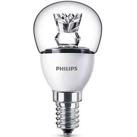 Светодиодная лампа LED лампа Philips P45 E14 4W, 220V (8718291192763) теплый белый свет прозрачная