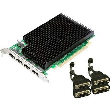 Видеокарта PNY nVidia Quadro NVS 450 (VCQ450NVSX16DVI-PB) 512Mb 4xDP(DVI) PCIEx16 Ret