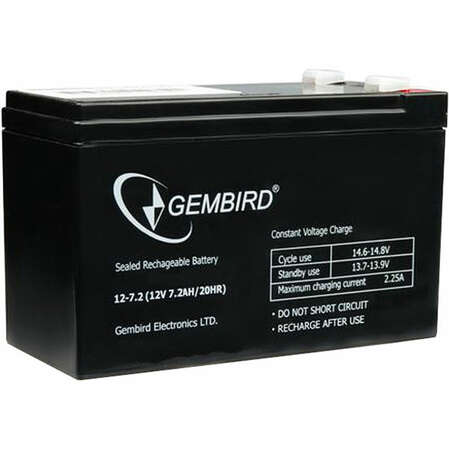 Батарея Gembird BAT-12V7.2AH, 12V 7.2Ah