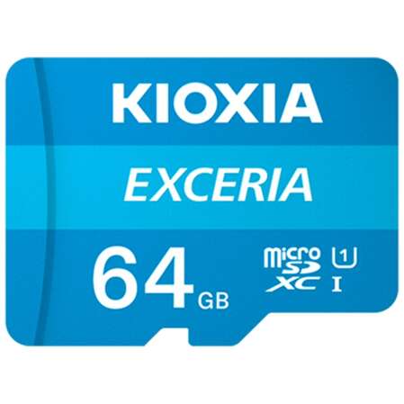 Карта памяти Micro SecureDigital 64Gb Kioxia Exceria G2 SDXC class 10 (LMEX1L064GG2) + SD адаптер