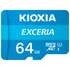 Карта памяти Micro SecureDigital 64Gb Kioxia Exceria G2 SDXC class 10 (LMEX1L064GG2) + SD адаптер