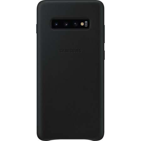 Чехол для Samsung Galaxy S10+ SM-G975 Leather Cover чёрный