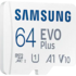 Карта памяти Micro SecureDigital 64Gb SDXC Samsung Evo Plus class10 UHS-I U1 (MB-MC64KA) + адаптер SD