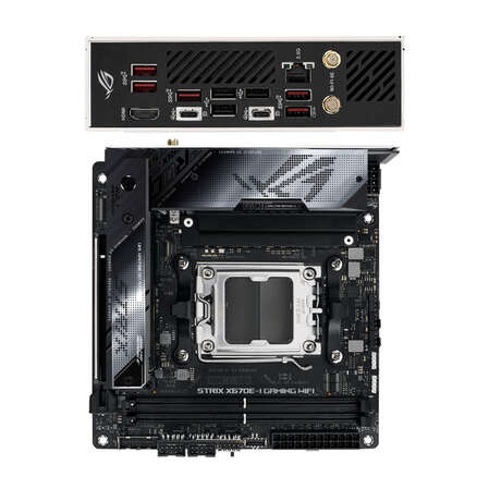 Материнская плата ASUS ROG Strix X670E-I Gaming WiFi X670 Socket AM5 2xDDR5, 2xSATA3, RAID, 2xM.2, 1xPCI-E16x, 5xUSB3.2, 2xUSB3.2 Type C, HDMI, WiFi, 2.5Glan, mini-ITX