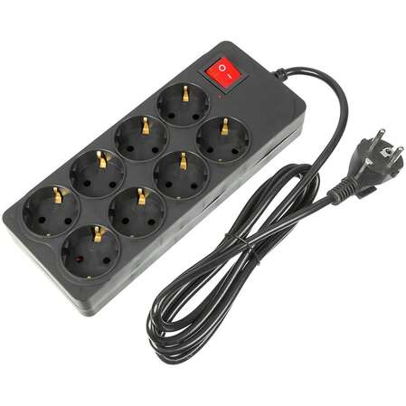 Сетевой фильтр BURO 800SH-1.8-B 8 розеток 1.8м черный