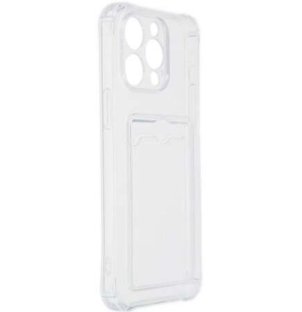 Чехол для Apple iPhone 15 Pro Zibelino Silicone Card Holder прозрачный