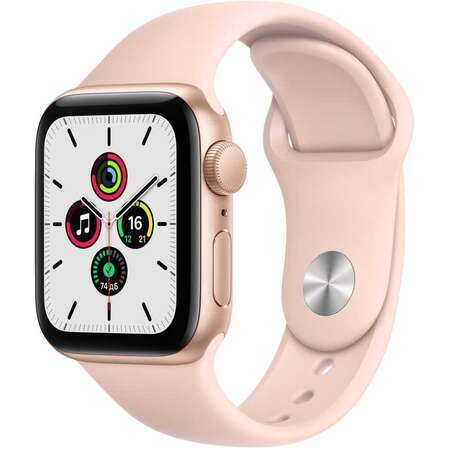 Умные часы Apple Watch SE GPS 40mm Gold Aluminium Case with Pink Sand Sport Band MYDN2RU/A