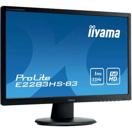Монитор 22" Iiyama ProLite E2283HS-B3 TN LED 1920x1080 1ms HDMI DisplayPort  