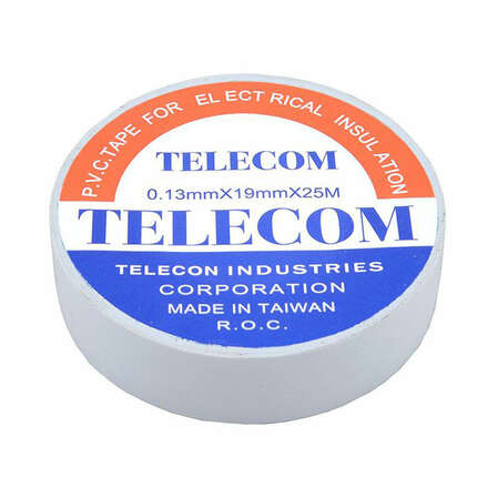Изолента Telecom White (0,13мм х 19мм х 25М)