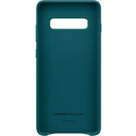 Чехол для Samsung Galaxy S10+ SM-G975 Leather Cover зелёный