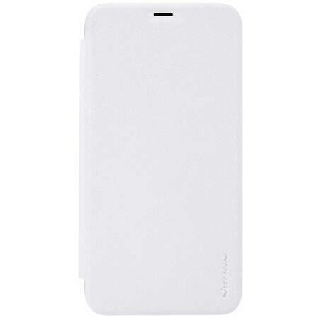 Чехол для iPhone X Nillkin Sparkle Leather Case белый