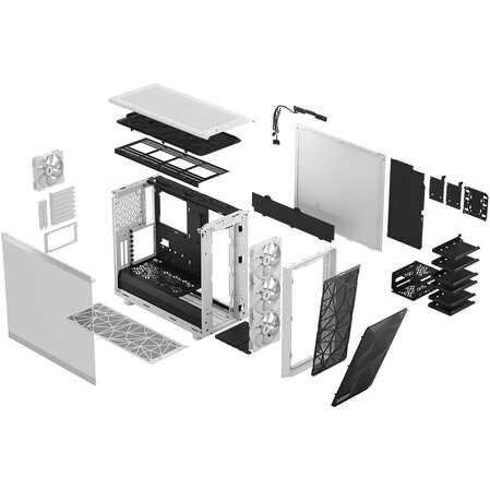 Корпус ATX Miditower Fractal Design Meshify 2 RGB TG Clear Tint White