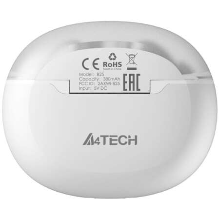 Bluetooth гарнитура A4Tech 2Drumtek B25 TWS White