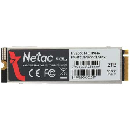 Внутренний SSD-накопитель 2000Gb Netac NV5000 NT01NV5000-2T0-E4X M.2 2280 PCIe NVMe 4.0 x4