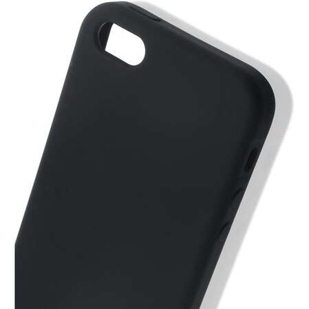 Чехол для Apple iPhone 5\5S\SE Brosco Softrubber, накладка, черный