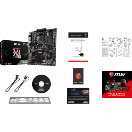 Материнская плата MSI B450-A Pro Max B450 Socket AM4 4xDDR4, 6xSATA3, RAID, 1xM.2, 2xPCI-E16x, 4xUSB3.1, D-Sub, DVI-D, HDMI, Glan, ATX
