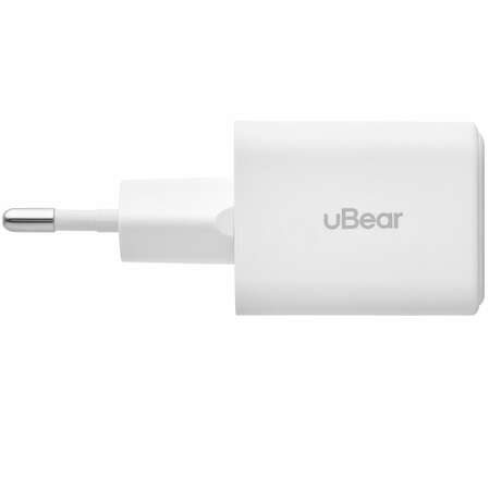 Сетевое зарядное устройство uBear Bridge 30W USB A + Type-C белое