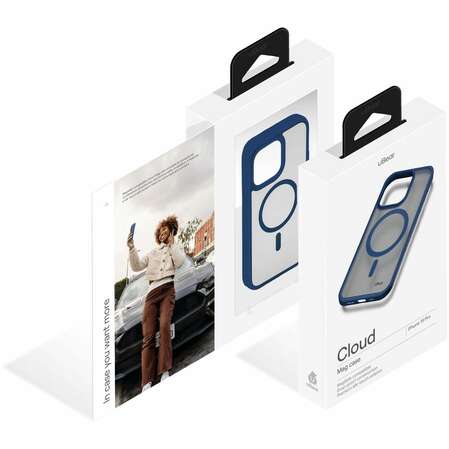 Чехол для Apple iPhone 15 Pro uBear Cloud Mag Case Magsafe синий