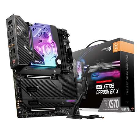 Материнская плата MSI MPG X570S Carbon EK X Socket-AM4 AMD X570 4xDDR4, 8xSATA3, RAID, 4xM.2, 2xPCI-E 16x, 7xUSB 3.2, 1xUSB 3.2 Type C, HDMI, WiFi, 2.5GLAN ATX Ret