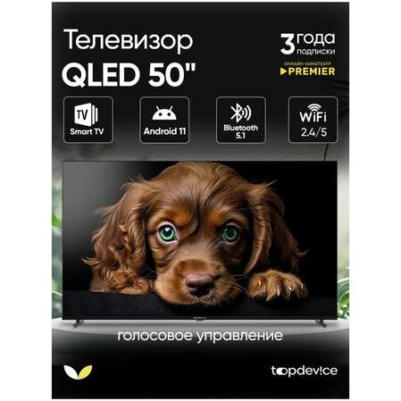 Телевизор 50" Topdevice TDTV50CQ08U_BK (4K 3840x2160, SmartTV) черный