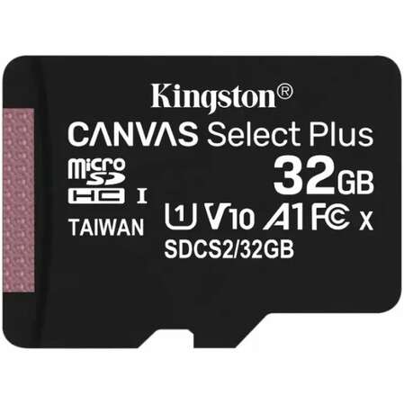 Карта памяти Micro SecureDigital 32Gb Kingston Canvas Select Plus SDHC class 10 UHS-I  (SDCS2/32GBSP)