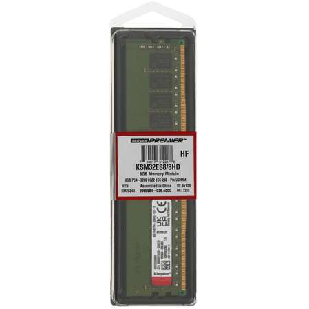 Модуль памяти Kingston 8GB 3200MHz DDR4 DIMM ECC CL22 1Rx8 Hynix D