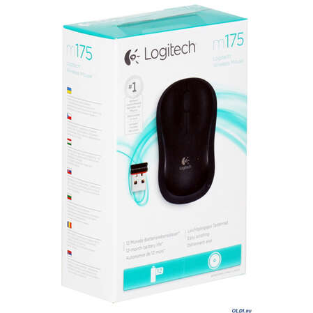 Мышь Logitech M175 Wireless Black USB 910-002778