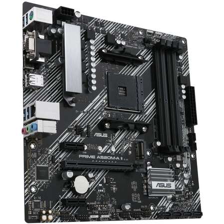 Материнская плата ASUS Prime A520M-A II A520 Socket AM4 4xDDR4, 4xSATA3, RAID, 1xM.2, 1xPCI-E16x, 4xUSB3.2, D-Sub, DVI-D, HDMI, Glan, mATX