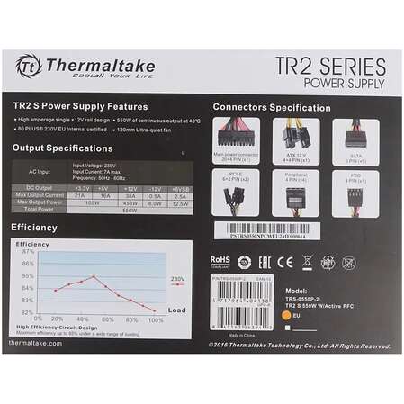 Блок питания 550W Thermaltake TR2 S (PS-TRS-0550NPCWEU-2)