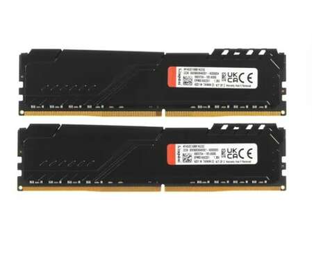 Модуль памяти DIMM 32Gb 2х16Gb DDR4 PC25600 3200MHz Kingston Fury Beast Black (KF432C16BB1K2/32)