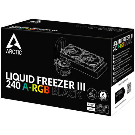 Система водяного охлаждения Arctic Cooling Liquid Freezer III 240 ARGB Black ACFRE00142A S1700/1851, AM4/AM5
