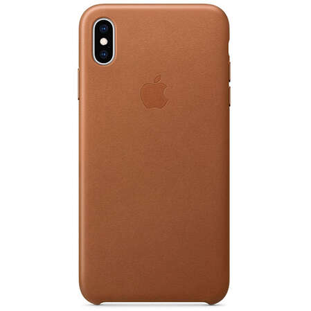 Чехол для Apple iPhone Xs Max Leather Case Saddle Brown