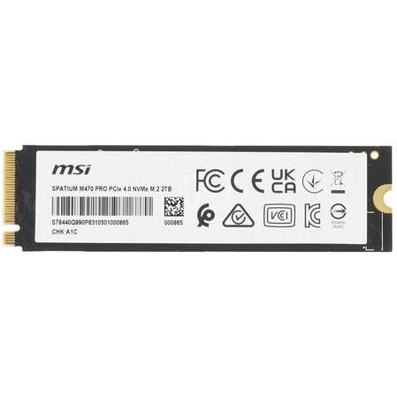 Внутренний SSD-накопитель 2000Gb MSI Spatium M470 Pro Client SSD S78-440Q990-P83 M.2 2280 PCIe NVMe 4.0 x4