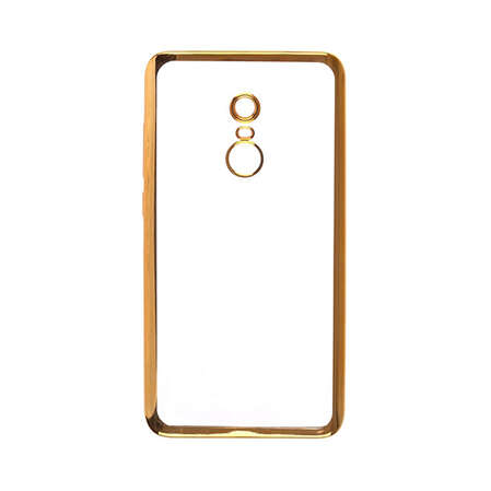 Чехол для Xiaomi Redmi Note 4 SkinBox 4People silicone chrome border, золотистый